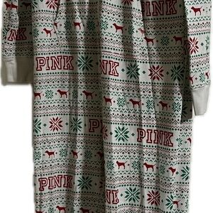 PINK Victoria's Secret Red and Green Nightgown Pajamas